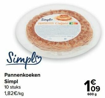 Carrefour Pannenkoeken simpl aanbieding