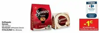 Carrefour Senseo koffiepads classic aanbieding