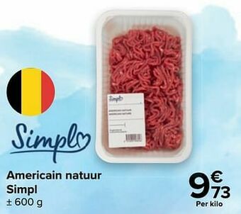 Carrefour Americain natuur simpl aanbieding