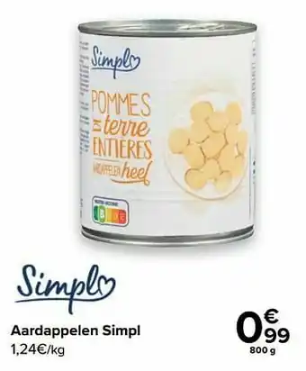Carrefour Aardappelen simpl aanbieding
