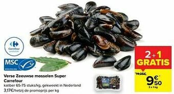Carrefour Verse zeeuwse mosselen super carrefour aanbieding