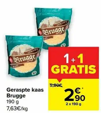 Carrefour Geraspte kaas brugge aanbieding
