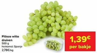 Carrefour Pitloze witte druiven aanbieding