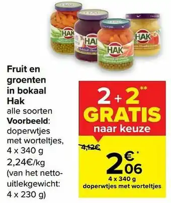 Carrefour Hak doperwtjes met worteltjes aanbieding