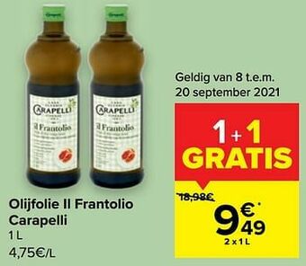 Carrefour Olijfolie il frantolio carapelli aanbieding