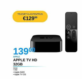 AUVA Apple Tv Hd 32gb aanbieding