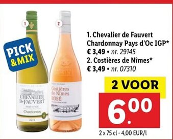 Lidl Chevalier de Fauvert Chardonnay Pays d'Oc IGP aanbieding