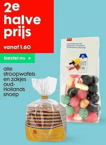 Stroopwafels en zakjes oudhollands snoep