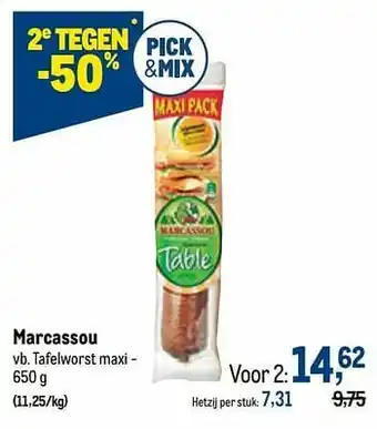 Marcassou tafelworst maxi