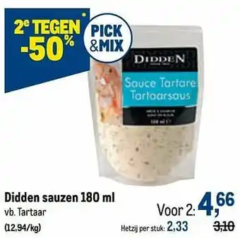 Makro Didden sauzen tartaar aanbieding