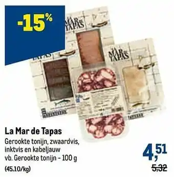 Makro La mar de tapas gerookte tonijn aanbieding
