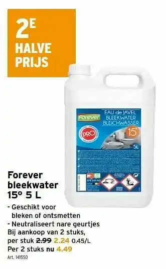 GAMMA Forever bleekwater 15° aanbieding