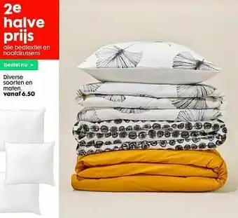Bedtextiel en hoofdkussens
