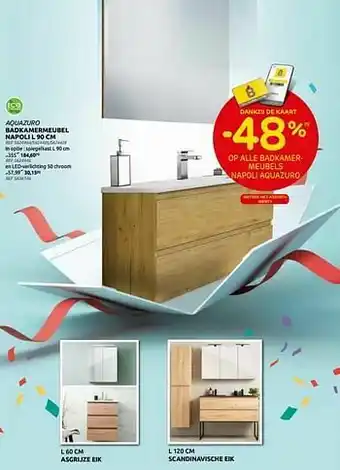 Brico Badkamermeubel napoli l 90 cm aanbieding