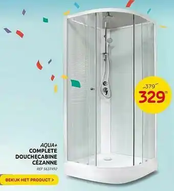 Brico Aqua+ complete douchecabine cézanne aanbieding
