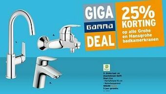 GAMMA Grohe bad- en douchekraan swift start eco aanbieding