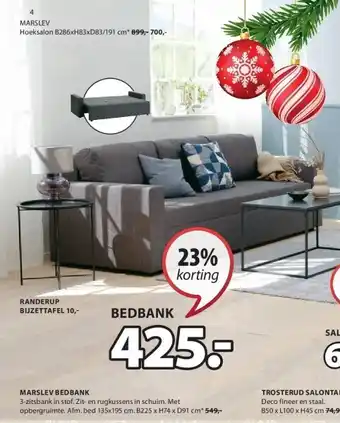 Jysk Marslev bedbank aanbieding