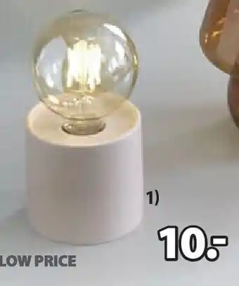 Jysk Arnold lamp op batterijen aanbieding