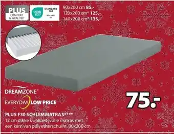 Jysk Plus f30 schuimmatras aanbieding