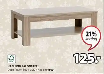 Jysk Haslund salontafel aanbieding