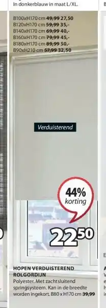 Jysk Hopen verduisterend rolgordijn aanbieding