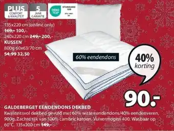 Jysk Galdeberget eendendons dekbed aanbieding