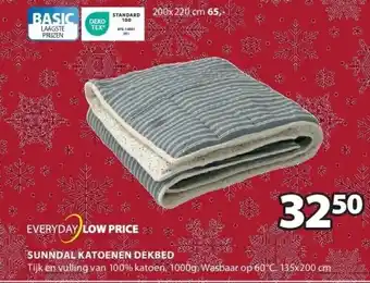 Jysk Sunndal katoenen dekbed aanbieding