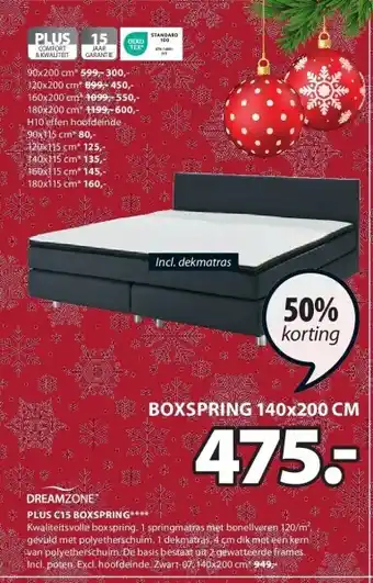 Jysk Plus c15 boxspring aanbieding