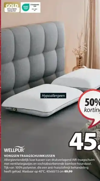 Jysk Vongsen traagschuimkussen aanbieding