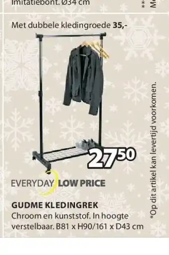 Jysk Gudme kledingrek aanbieding