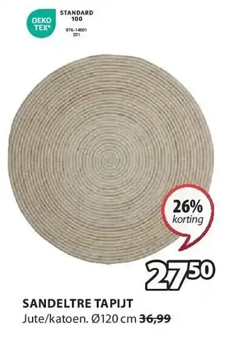 Jysk Sandeltre tapijt aanbieding
