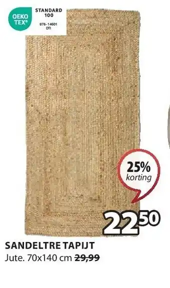 Jysk Sandeltre tapijt aanbieding