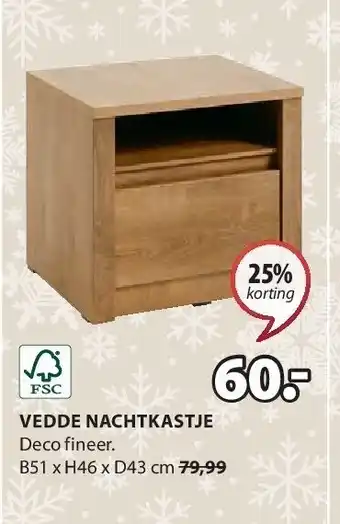 Jysk Vedde nachtkastje aanbieding