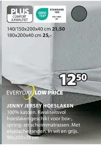 Jysk Jenny jersey hoeslaken aanbieding