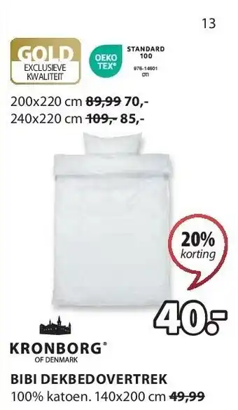 Jysk Bibi dekbedovertrek aanbieding