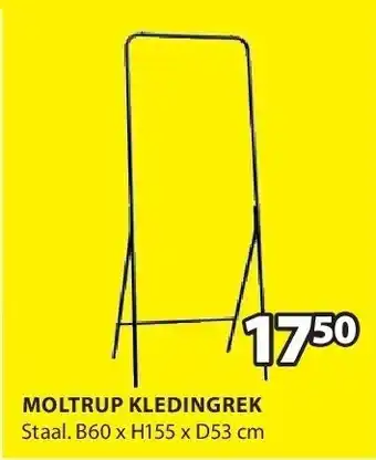 Jysk Moltrup kledingrek aanbieding