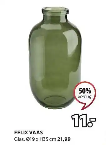 Jysk Felix vaas aanbieding