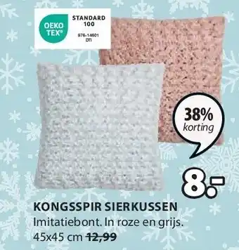Jysk Kongsspir sierkussen aanbieding
