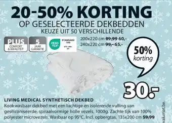 Jysk Living medical synthetisch dekbed aanbieding