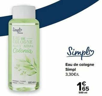 Carrefour Eau de cologne simpl aanbieding