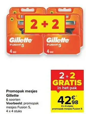 Gillette promopak mesjes fusion 5