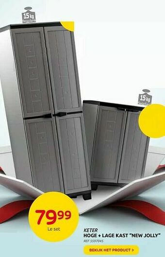 Brico Hoge + lage kast new jolly aanbieding
