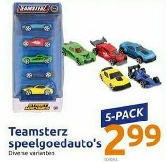 Action Teamsterz speelgoedauto`s aanbieding