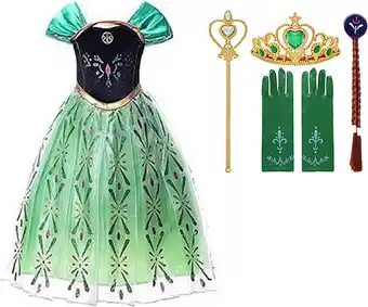 Het betere merk - prinsessenjurk meisje - groene verkleedjurk - prinsessen speelgoed - maat 116/122 (130)- verkleedkleren mei