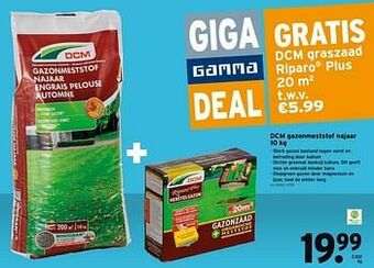 GAMMA Dcm gazonmeststof najaar aanbieding