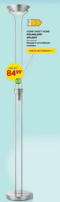 Brico Staanlamp uplight aanbieding