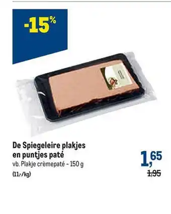De Spiegeleire Plakjes En Puntjes Paté