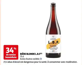 Auchan BIÈRE BLONDE L.B.F 75 cl aanbieding