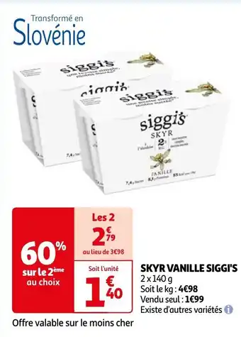 SKYR VANILLE SIGGI'S 2 x 140 SKYR VANILLE SIGGI'S 2x 140 g