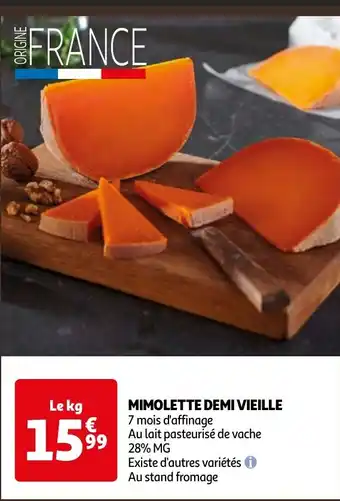 Auchan MIMOLETTE DEMI VIEILLE aanbieding